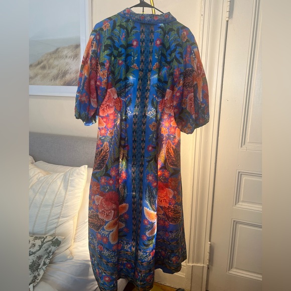 FARM Rio Vibrant Floral Maxi Dress - Blue and Orange - Picture 4 of 10